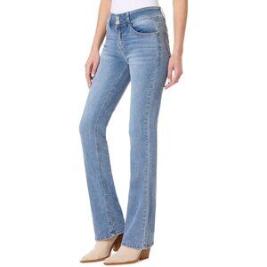 Women's Stretch Bootcut Jeans Mid-Rise Curvy Fit Eco Friendly Sizes 0-24
